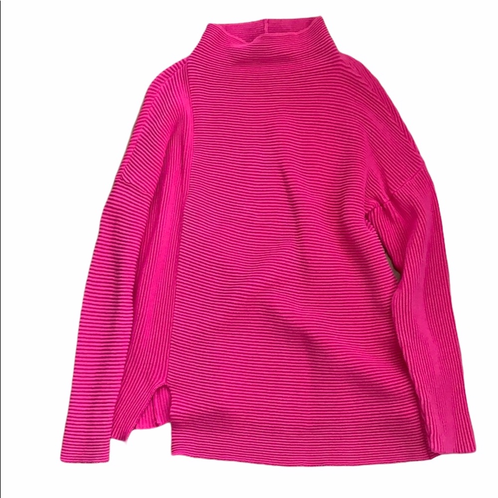 French Connection Hot Pink Mozart MockNeck Sweater